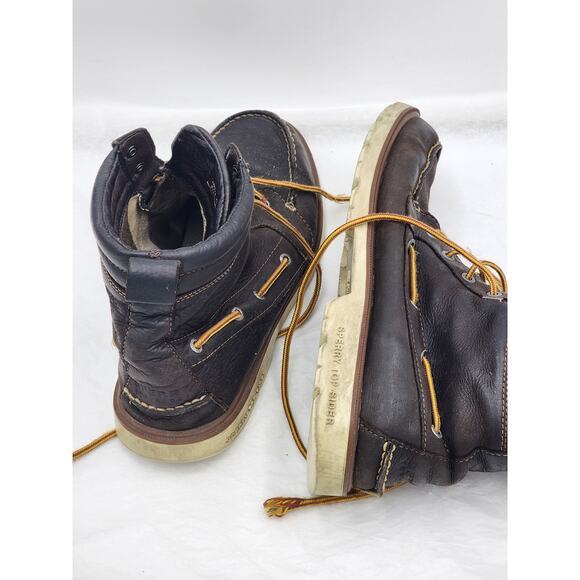 Sperry Top Sider Shoes Boot Mens 13M Non Marking Leather High Top Ankle Nautical - Picture 2 of 16